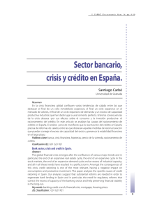 Sector bancario, crisis y crédito en España.