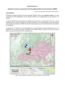 Informe técnico 1 Enjambre sísmico al norponiente del Área