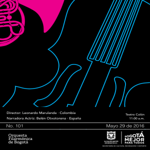 No. 101 Mayo 29 de 2016 - Orquesta Filarmónica de Bogotá