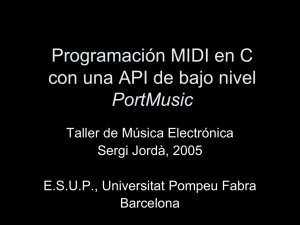 Programación MIDI en C con una API de bajo nivel PortMusic