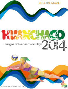 Boletin Inicial - II Juegos Bolivarianos de Playa
