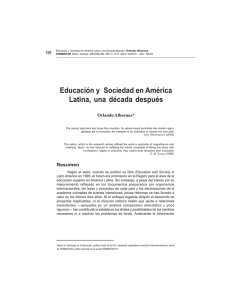 Educación y Sociedad en América Latina, una década