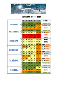 calendario invierno 2015-2016