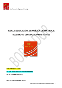 Reglamento Competiciones 2014 - Federación Madrileña de Patinaje
