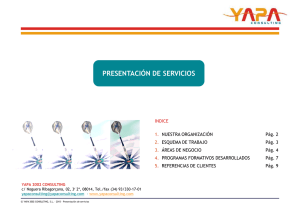 2016 YAPA CONSULTING - Presentación de servicios
