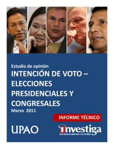 Elecciones presidenciales y congresales (marzo)