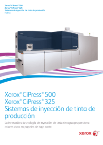 Xerox® CiPress® 500 Xerox® CiPress® 325 Sistemas de inyección