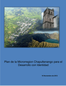 Plan de la Microrregion Chapultenango para el Desarrollo con