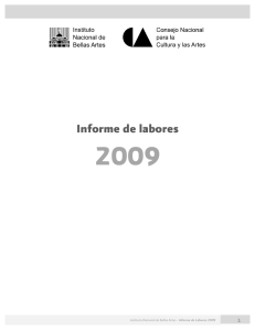 Informe de labores - Instituto Nacional de Bellas Artes