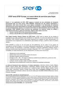 STEF lanza STEF Europe, su nueva oferta de servicios para flujos