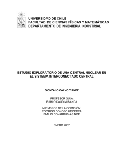 estudio exploratorio de una central nuclear en el sistema