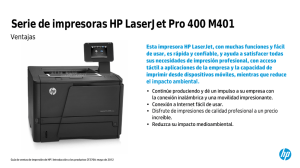 Serie de impresoras HP LaserJet Pro 400 M401