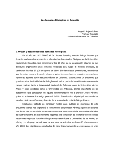 Las Jornadas Filológicas en Colombia