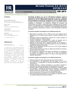Mercader Financial, SA de CV, SOFOM ENR