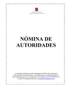 nómina de autoridades - Gobierno de la Provincia de Córdoba