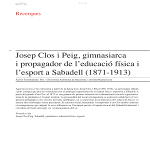 Josep Clos i Peig, gimnasiarca i propagador de l`educació