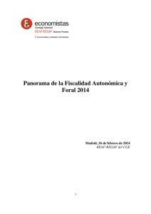 Panorama de la Fiscalidad Autonómica y Foral 2014