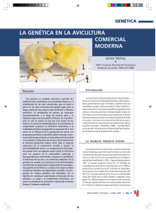 la genética en la avicultura comercial moderna