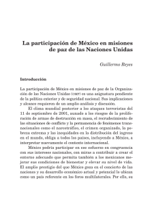 La participación de México en misiones de paz de las Naciones