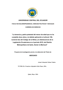 UNIVERSIDAD CENTRAL DEL ECUADOR “La tenencia y patria