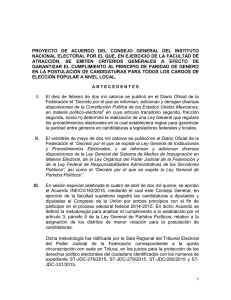 Archivo: Acuerdo General del INE cumplimiento paridad