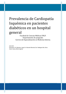 Prevalencia de Cardiopátia Isquémica en pacientes diabéticos en