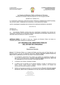 ley orgánica del ministerio público del estado de chihuahua
