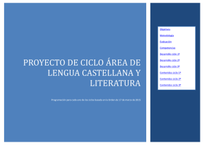 proyecto de ciclo área de lengua castellana y literatura