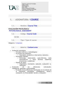 01. Evaluación Psicológica - Universidad Autónoma de Madrid