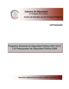 Programa Sectorial de Seguridad Pública 2007-2012