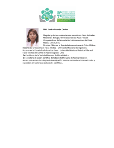 PhD. Sandra Guzmán Calcina Magister y doctor en