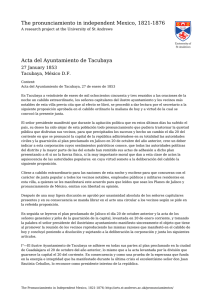 Acta del Ayuntamiento de Tacubaya