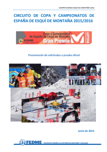 Convocatoria organizaciones esquí de montaña 2016