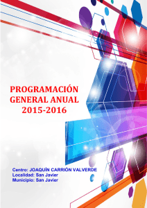 programación general anual - CEIP Joaquín Carrión Valverde