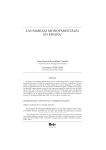Las familias monoparentales en España. Fernandez - Reis