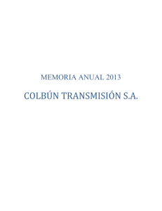 Memoria Anual Colbún Transmisión S.A. 2013