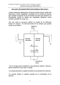 balance macroscopico de energia mecanica