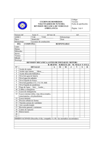 lista de chequeo revision mecanica de vehiculo ambulancia