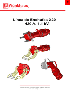 Línea de Enchufes X20 420 A. 1.1 kV.