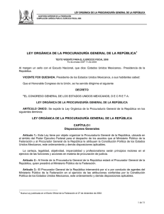ley orgánica de la procuraduría general de la república.