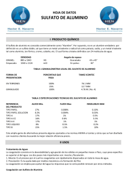 Sulfato De Aluminio Tipo B Granular