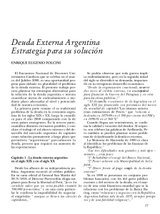 Deuda Externa Argentina Estrategia para su solución