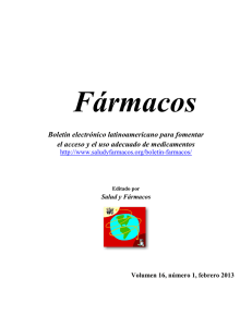 Boletín Fármacos 2013