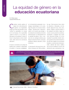 La equidad de género en la educación ecuatoriana