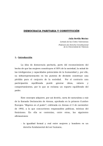 DEMOCRACIA PARITARIA Y CONSTITUCIÓN