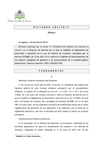 Dictamen 282/2013, solicitado por el Excmo. Sr. Presidente del