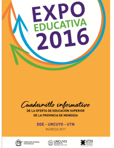 Cuadernillo Informativo 2016 - Universidad Nacional de Cuyo
