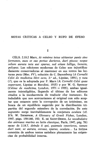 NOTAS CRITICAS A CELSO Y RUFO DE ÉFESO CELS. 2.18.2 Marx