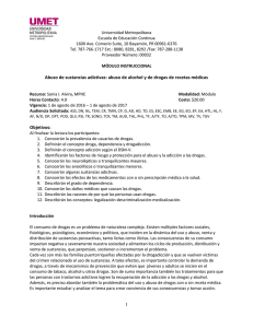 Abuso de sustancias adictivas - Sistema Universitario Ana G. Méndez
