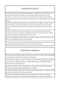 COMPETENCIAS BÁSICAS COMPETENCIAS GENERALES